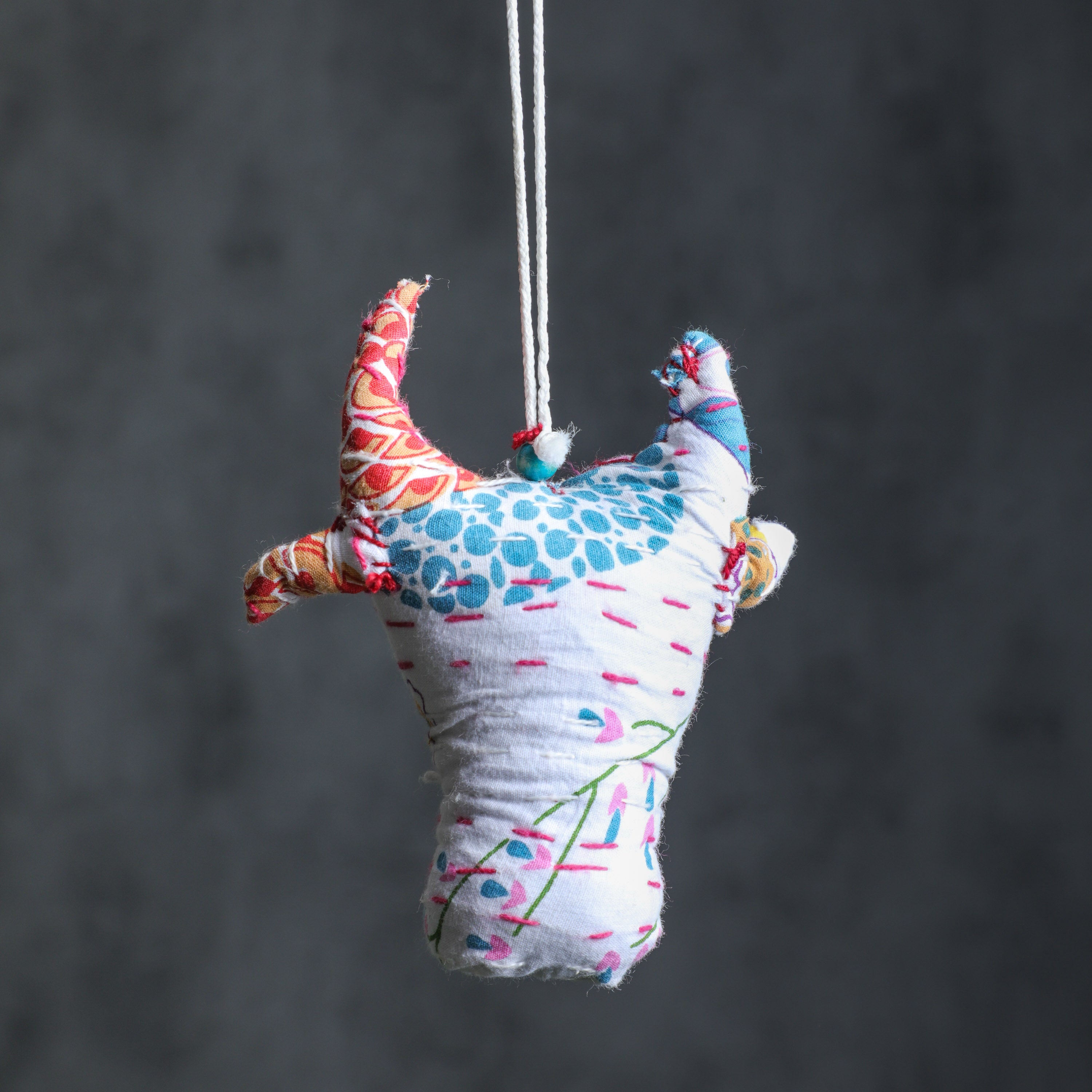 A fabric decorative hanging
